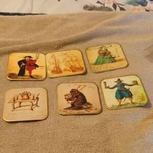 Vintage Themed Coasters Set